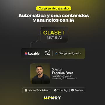Cover Image for AI para Marketing | Automatiza contenido y anuncios con Lovable, n8n y Antigravity
