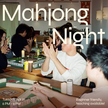 Cover Image for Mahjong Night (Beginner friendly!)