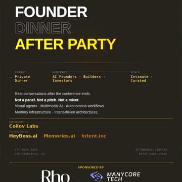 Cover Image for GTC After Party- Founder Dinner