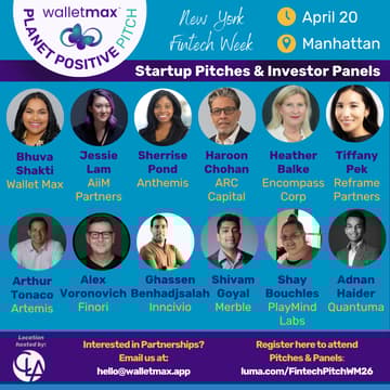 Cover Image for Fintech/AI Startup Pitches and Investor Panels