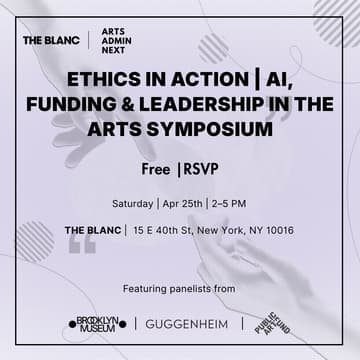 Foto de portada de Ethics in Action | AI, Funding & Leadership in the Arts Symposium