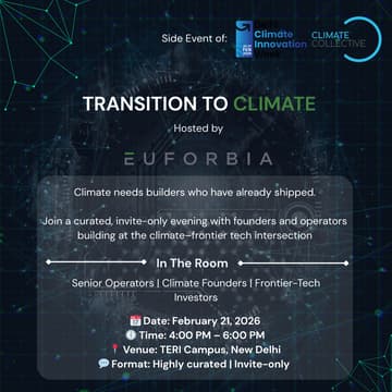Cover Image for Transition to Climate: A curated, invite-only evening for Operators and Founders