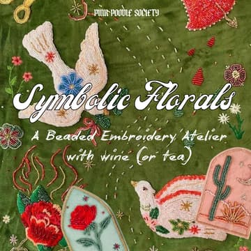 Cover Image for Amsterdam | Symbolic Florals: A Beaded Embroidery Atelier with wine (or tea & coffee)