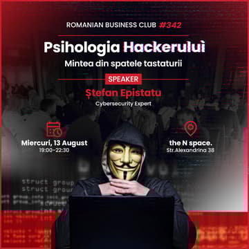 Cover Image for RBC #342 Psihologia Hackerului - Ștefan Epistatu