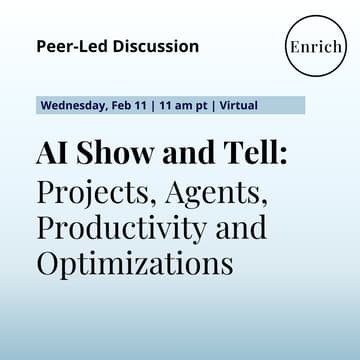 Cover Image for AI Show and Tell: Projects, Agents, Productivity and Optimizations
