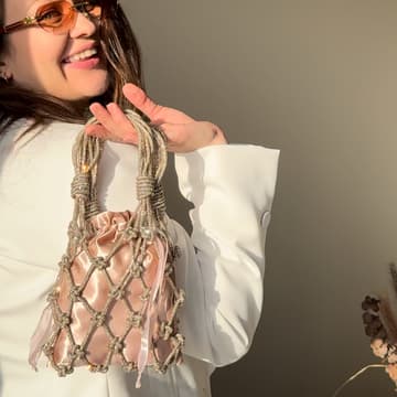 Cover Image for BOLSOS DE MACRAMÉ BRILLANTE (6 opciones de bolsos)