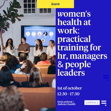 Women’s Health at Work: Practical Training for HR, Managers & People Leaders