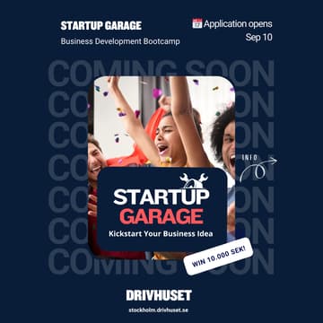 Cover Image for Startup garage - application open