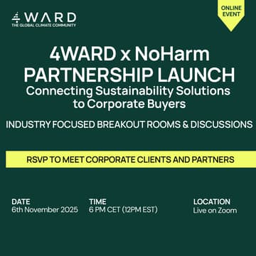 Cover Image for 4WARD.earth x No Harm Partnership Launch: Connect Your Sustainability Solutions to Corporate Buyers