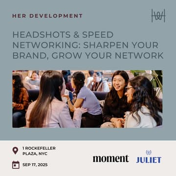 Cover Image for Her Development - Headshots & Speed Networking: Sharpen Your Brand, Grow Your Network - NYC