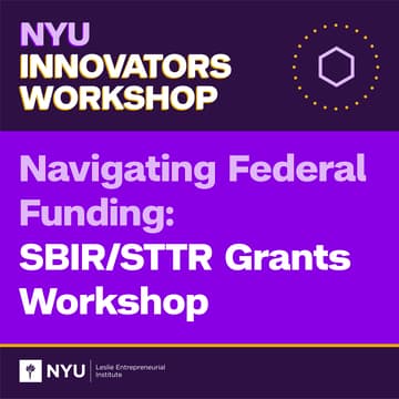 Cover Image for Navigating Federal Funding: SBIR/STTR Workshop with Jim Greenwood