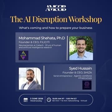 Cover Image for The AI Disruption Workshop – What's coming and how to prepare your business
