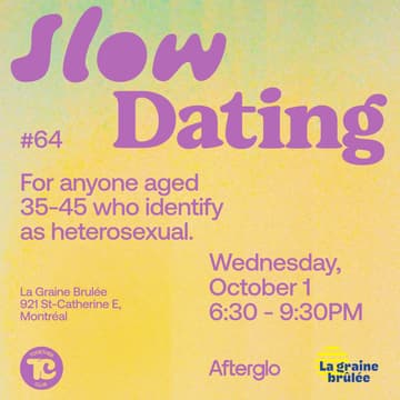 Cover Image for Slow Dating #64 (Hetero 35-45) ❤️