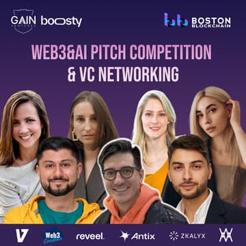 Cover Image for $44,000 AI + Web3 Pitch Competition & VC networking by Ga^3in Ventures х Boosty Labs at Boston Blockchain Week 2025