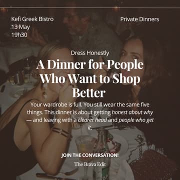 Cover Image for Dress Honestly: A Dinner for People Who Want to Shop Better