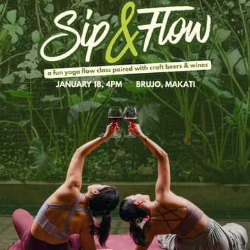 Cover Image for Sip & Flow: A Playful Yoga Class paired with Craft Beers & Wines (Sunday, January 18 | 4PM)