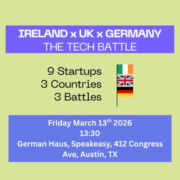 Cover Image for The Tech Battle: Pitch Competition! Ireland x Germany x UK