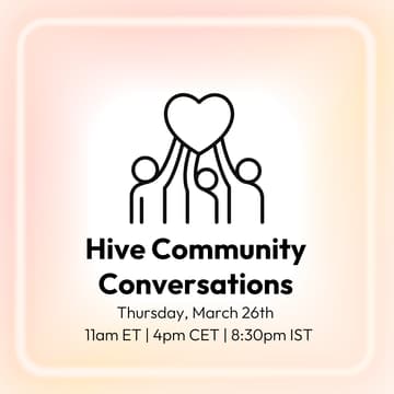 Cover Image for Hive Community Conversations