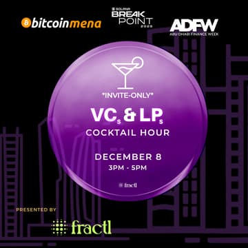Cover Image for VCs & LPs Cocktail Hour ✨ (invite only) Bitcoin MENA, ADFW, Solana BP