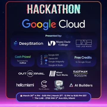 Cover Image for Google Hackathon with DeepStation, MDC, and The LAB 🤖