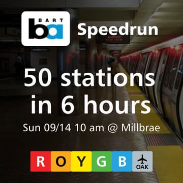 Cover Image for Anniversary BART Speedrun + Trivia (with BART representatives!)