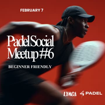 Cover Image for New to padel? - join us for beginner's coaching + social meetup #6