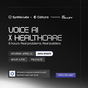 Cover Image for Voice AI x Healthcare Hackathon - Synthio Labs x Cekura