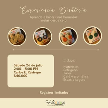 Cover Image for Aprende a hacer unas aretas en bisutería