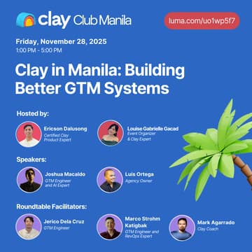 Cover Image for Clay in Manila: Building Better GTM Systems