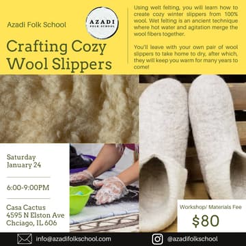 Cover Image for Wet Felting: Crafting Cozy Wool Slippers