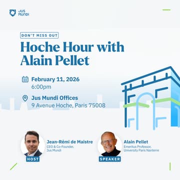 Cover Image for Hoche Hour with Professor Alain Pellet: Five Decades of International Law – Reflections on Evolution, Justice, and the Future