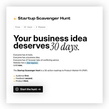 Cover Image for 💫 Startup Scavenger Hunt — DAY 10