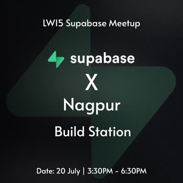 Cover Image for LW15 - Nagpur, India - Supabase Meetup