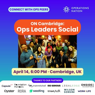 Cover Image for ON Cambridge: Ops Leaders Social