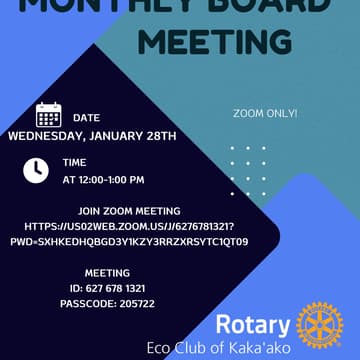 Cover Image for ECO Rotary Monthly Board Meeting