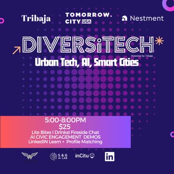 Cover Image for DiversiTech  Connect:  Urban Tech, Culture, & Smart Cities