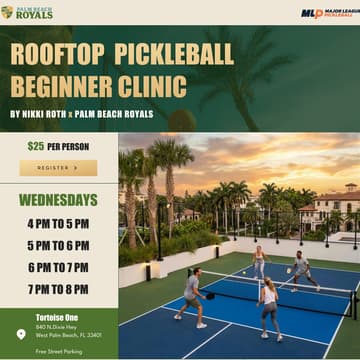 Cover Image for Rooftop Beginner Pickleball Clinic