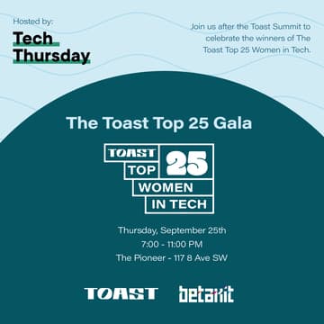 Cover Image for The Toast Top 25 Women in Tech Gala