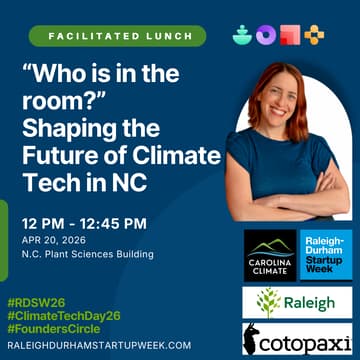 Cover Image for "Who is in the Room?" / Shaping the Future of Climate Tech in NC