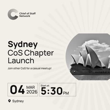Cover Image for Sydney Chief of Staff Network Chapter Launch