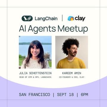 Cover Image for AI Agents Meetup: LangChain + Clay
