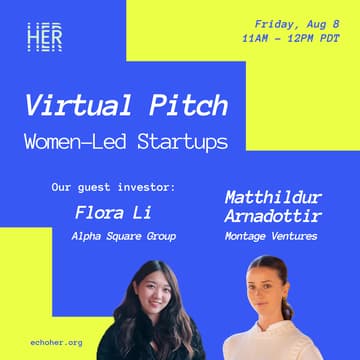 Cover Image for EchoHer Pitch #5: A Virtual Stage for Women Founders
