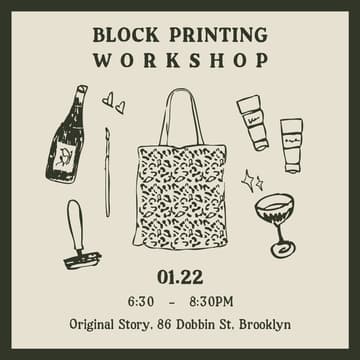 Cover Image for Block Printing Workshop