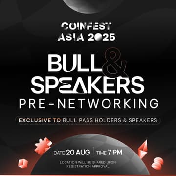 Cover Image for Bull & Speakers Pre-Networking at Coinfest Asia 2025