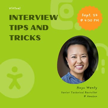 Cover Image for Speaker Series: Interview Tips and Tricks w/ Koyu Wenty