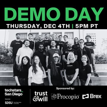 Cover Image for Techstars San Diego Powered by SDSU Fall 2025 Demo Day