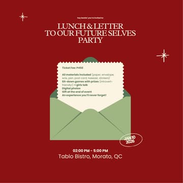 Cover Image for bleumfriends event 06 — lunch & letter to our future selves 💌