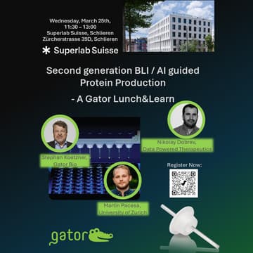 Cover Image for Gator Lunch & Learn: 2nd Generation BLI & AI-Guided Protein Design
