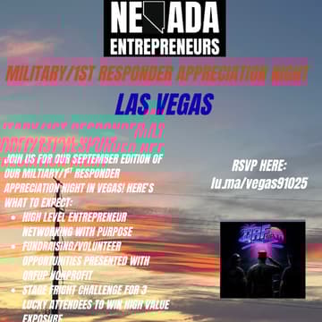 Cover Image for VEGAS MILITARY/1ST RESPONDER APPRECIATION NIGHT!