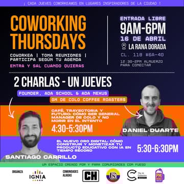 Cover Image for Coworking Thursdays - 16 de Abril